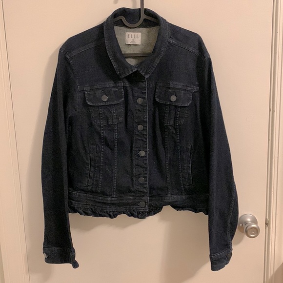 Elle Jackets & Coats Plus Size Dark Wash Jean Jacket Poshmark